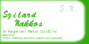 szilard makkos business card